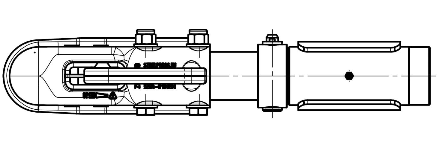 Parnells - Cabezal de Enganche de Remolque Giratorio de 1 Pieza - 1700 kg, Perno M12, Longitud 440 mm - Enganche de Remolque de Acero Resistente de 360 Grados - para Remolques ATV y Uso Todoterreno