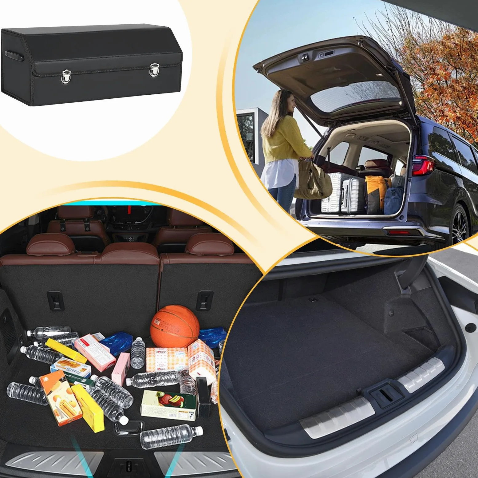 Organizador De Maletero Para Coche Accesorios Coche Organizador | Contenedor Impermeable Viajes Carretera Viaje Auto