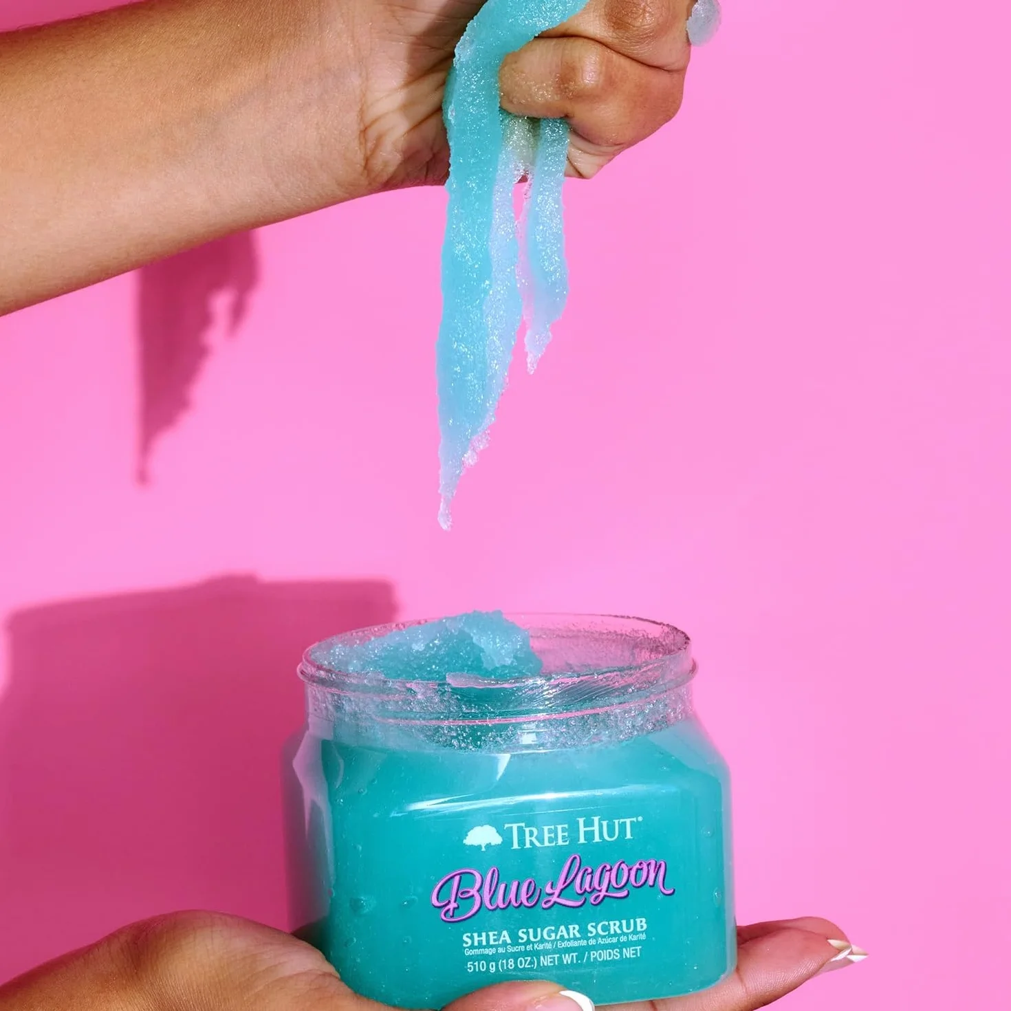 Tree Hut Blue Lagoon Exfoliante de azúcar de karité 18 onzas exfoliante corporal hidratante