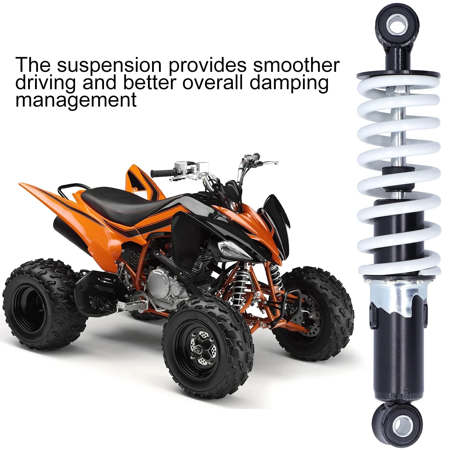 Amortiguador de Motocicleta, Amortiguador de Suspensión Universal de 250mm Resorte de Choque para 50cc 70cc 90cc 110cc Dirt Pit Bike Ciclomotor Quad (2Pcs)