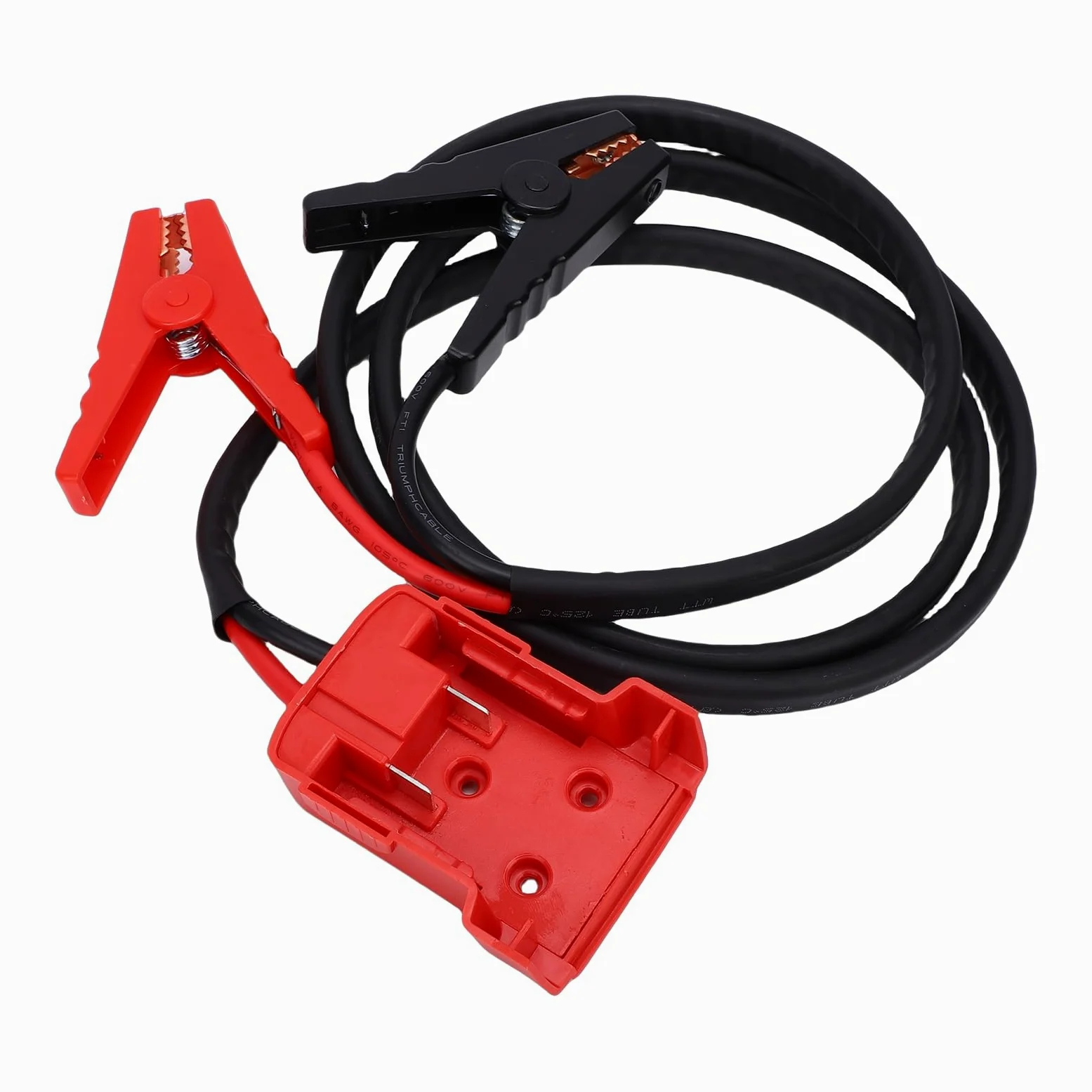 Akozon Cable de Arranque de Puente, Cable de Refuerzo Resistente de 8 AWG con Abrazaderas de Alta Resistencia y Resistencia Al Calor de 392 F para Baterías M18 de 18 V, Automóviles (5.9FT)