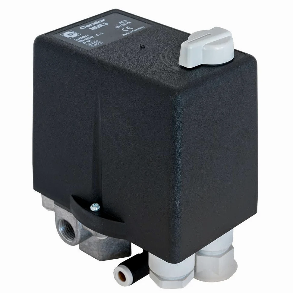 AIRPRESS - CONDOR Interruptor de presión con relé térmico 400V1/4" 12 bar 16 A