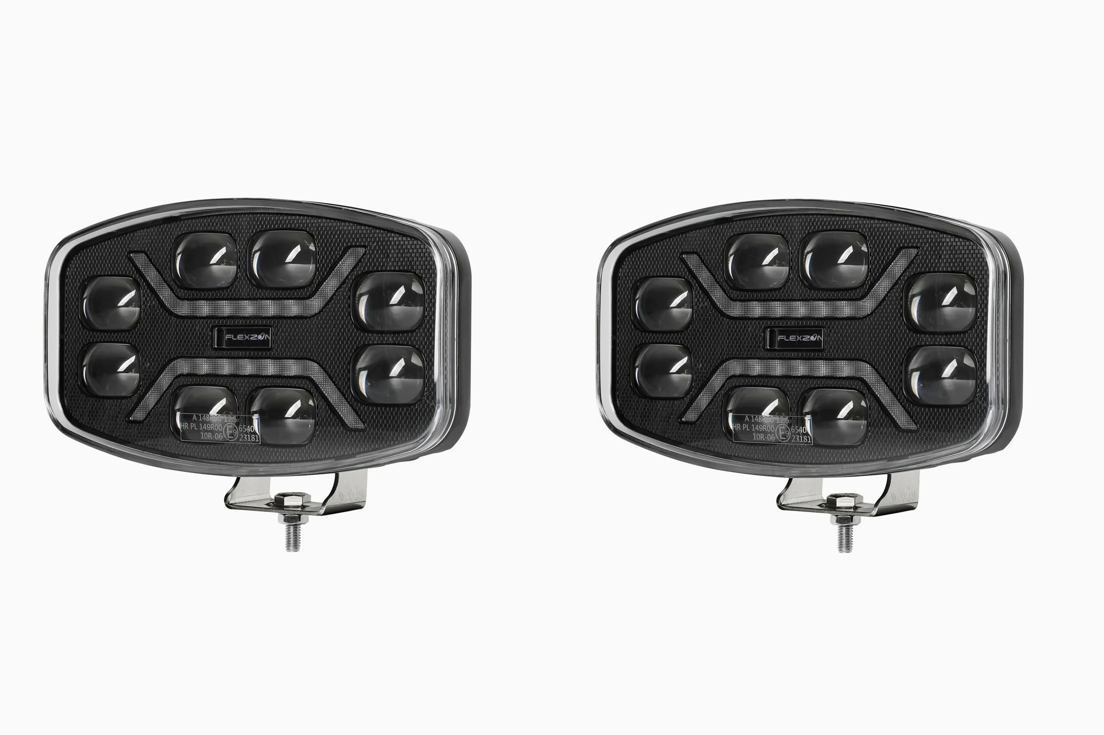 2 faros de trabajo de 12 V, 24 V, 46 W, LED de largo alcance, color blanco amarillo + luz de posición, naranja o blanco, homologación E9 R10, R148, R149 para camión, peso pesado, bicicleta de montaña