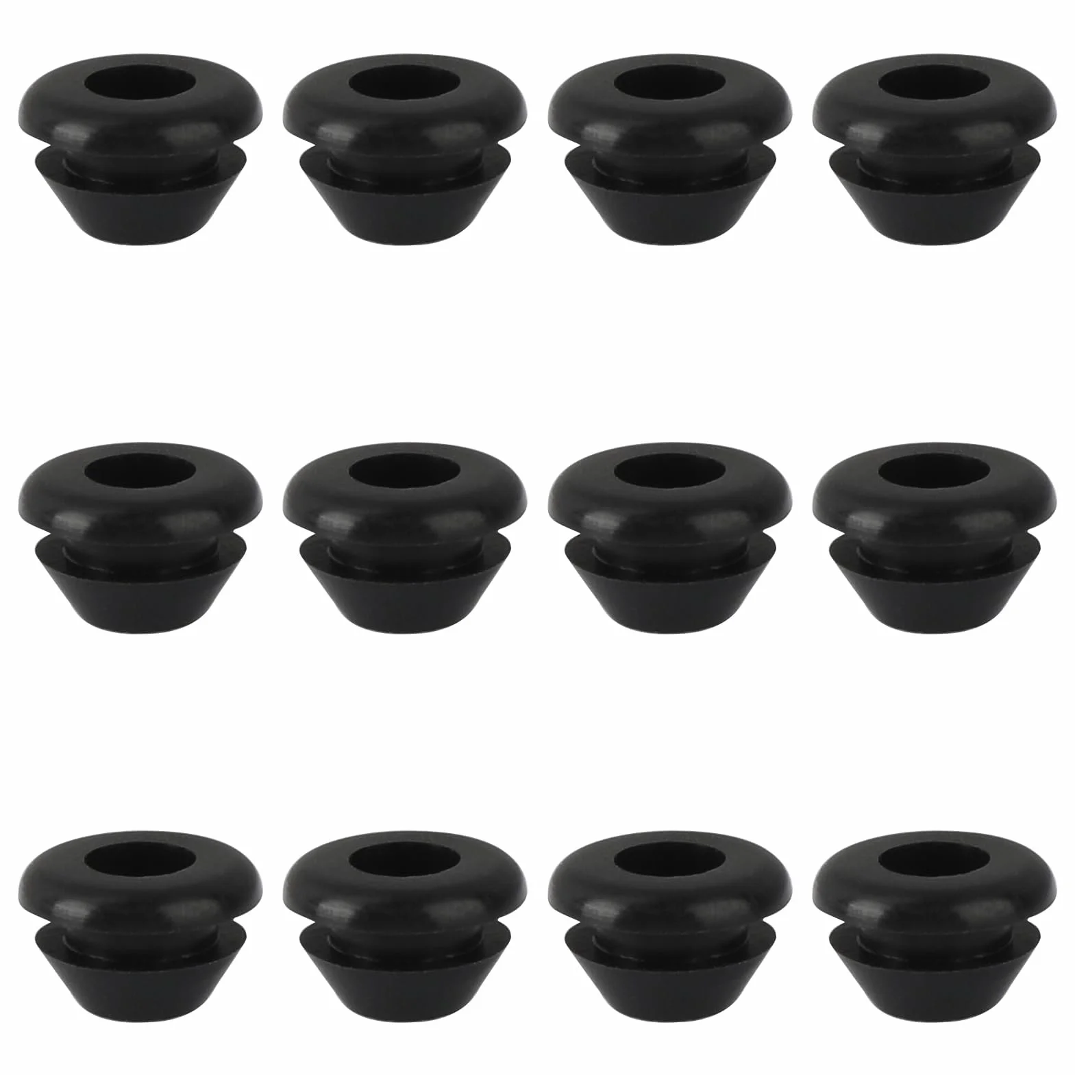 12 Piezas de Conductos de Goma, Gomas de Soporte para Hornillos Pies de Goma Pasacables de Goma de Protección para Hornillos de Autocaravanas Compatibles con Barras de 5 mm de Dometic Thetford