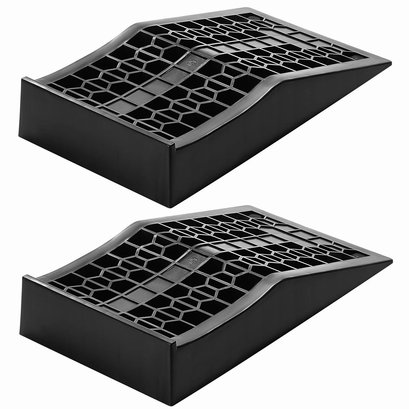 VEVOR Rampas para Coche, Portátiles y Planas, para Mantenimiento de Garajes, Cambio de Aceite y Reparación de Camiones, Capacidad de Carga 2268 kg, Ayuda para Carga, 443 x 249 x 83 mm, 2 uds