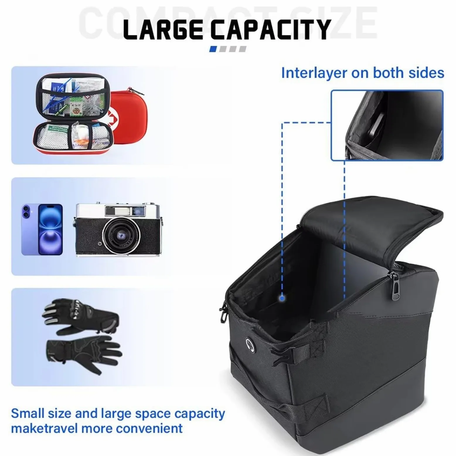 Bolsa Alforja Motor Bolsa Túnel Para ADV350 Para FORZA350 Para NSS350 ADV 350 Para FORZA NSS Almacenamiento Scooter Depósito Cubierta Impermeable | A