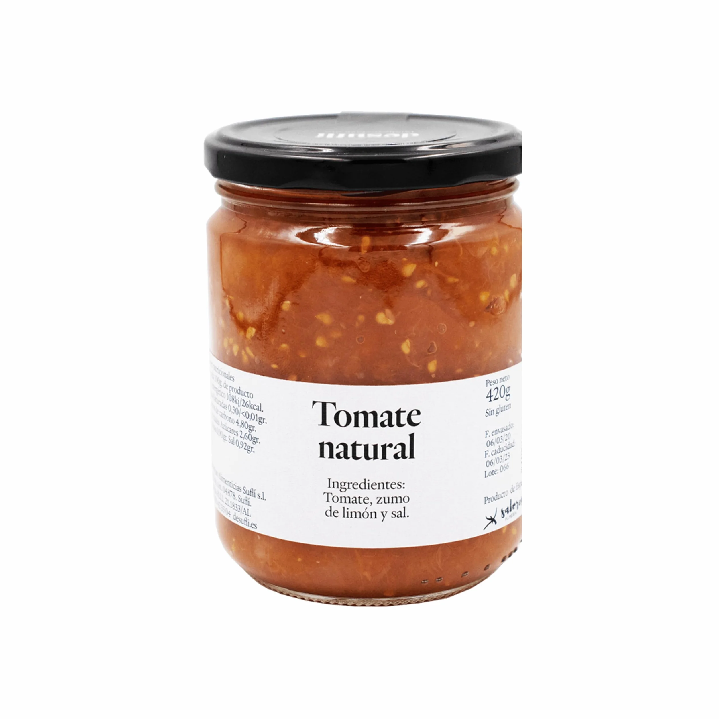 Tomate Natural Triturado de Pera Pack 3 Unidades 420g cada una Sin Aditivos 100% Natural