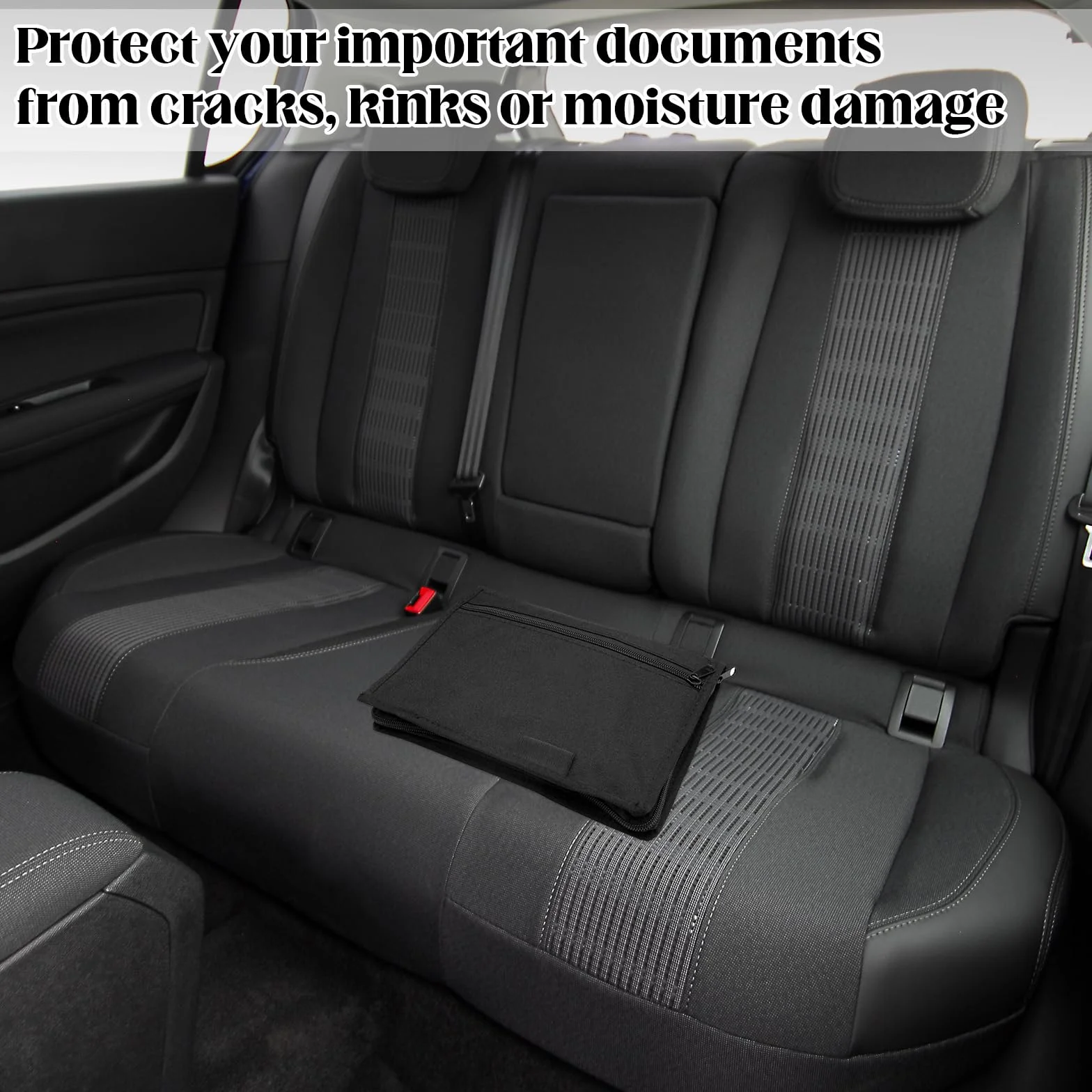 WiDream Carpeta De Coche, Organizador De Guantera, Bolsa De Almacenamiento Para Guantera De Coche, Funda Para Documentos De Vehículoscon Múltiples Compartimentos