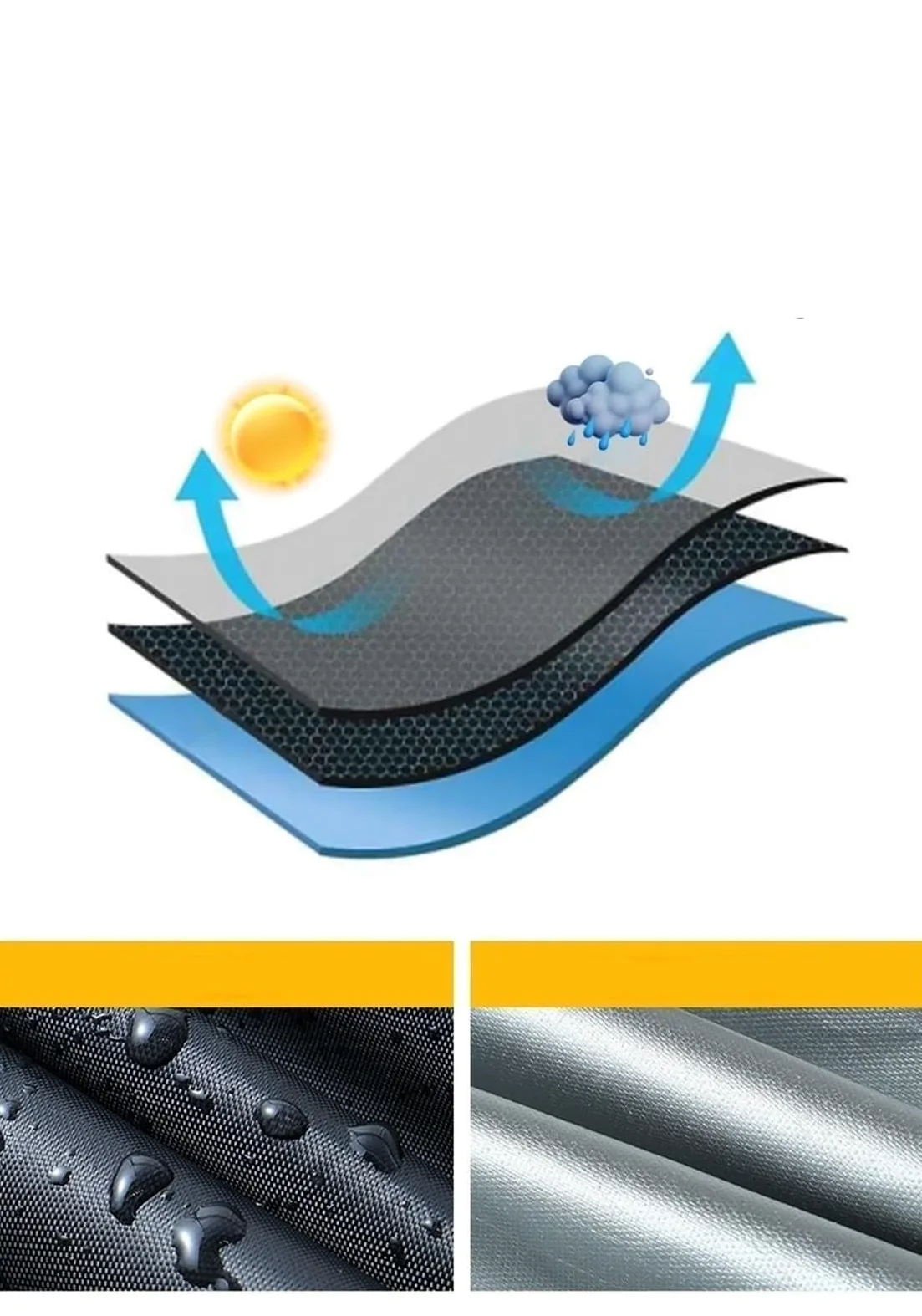 Funda Impermeable Motocicleta para ADV 350 con Bandas Reflectantes, Orificios para Candado Y Bolsa De Almacenamiento