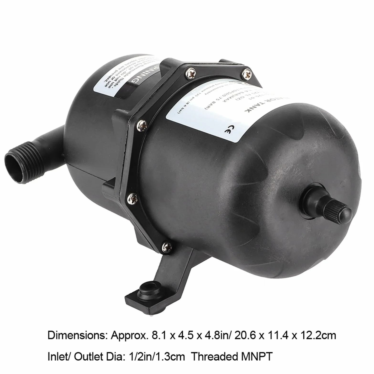 Control de Flujo de Bomba de Agua del Tanque Acumulador con Vejiga Interna, Tanque Prepresurizado de 0,75L 125PSI Que Reduce el Ciclo de la Bomba y Suaviza el Flujo de Agua