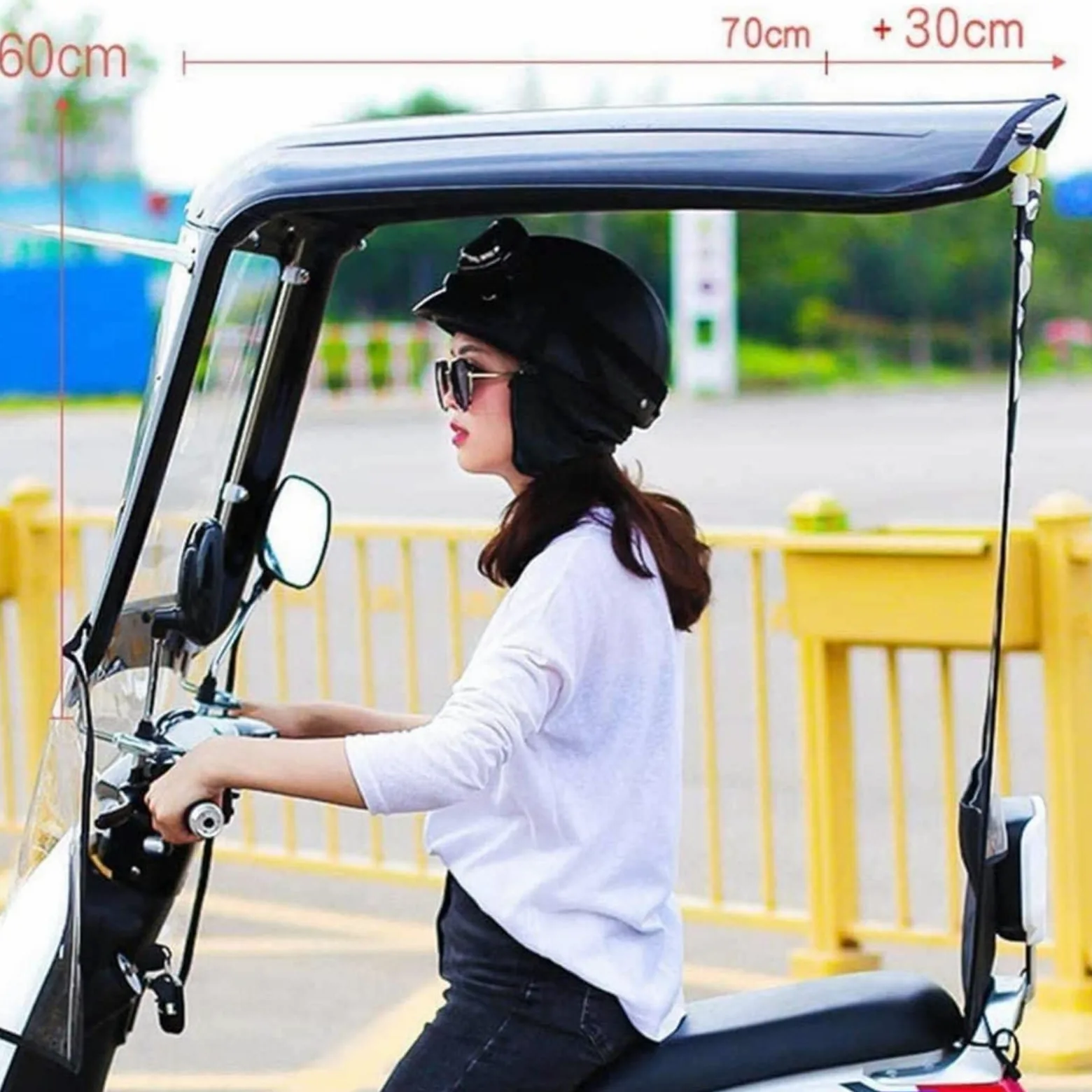 Funda protectora totalmente cerrada para scooters y motocicletas, diseño impermeable y resistente al viento para uso en exteriores