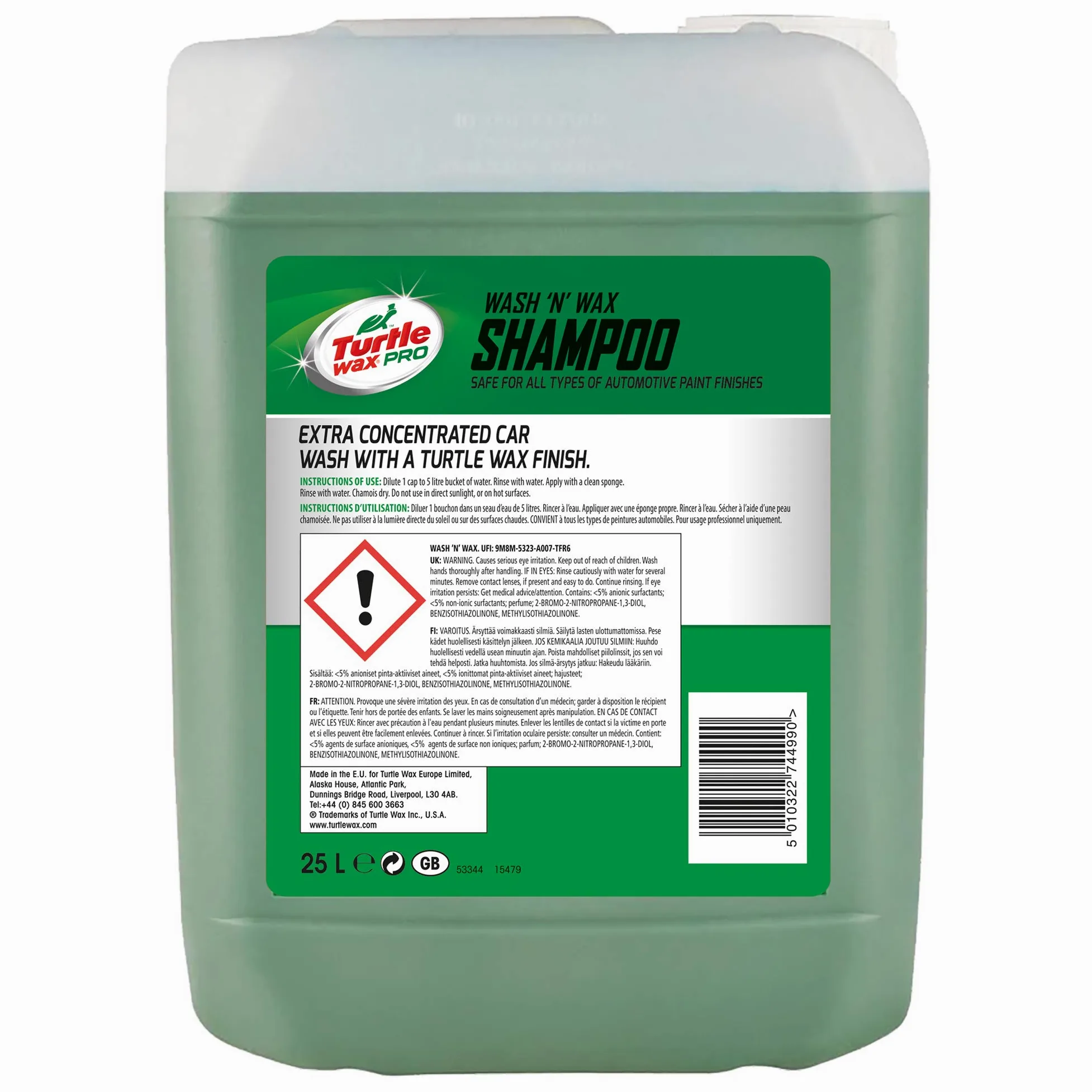 Turtle Wax FG4499 - Limpiador con Cera, 25 l