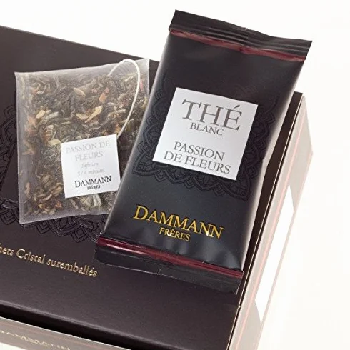 DAMMANN FRÈRES Té PASSION de FLEURS Blanco 24 sobres cristal