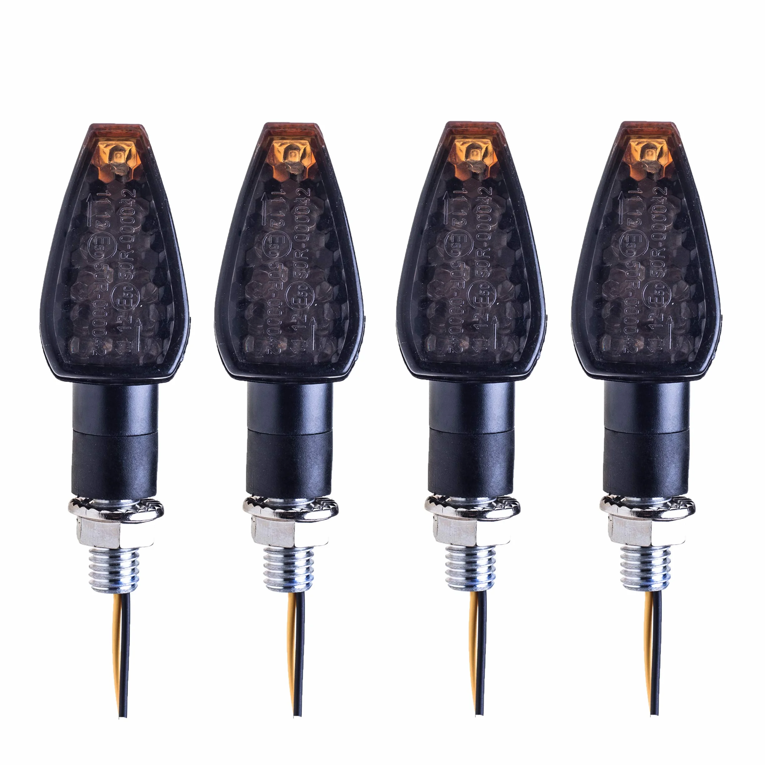 4pcs Intermitentes Moto Indicadores de Motocicleta Luces de Señal de Vuelta de 14 LED 12V Luz Indicadora de Vuelta Impermeable Universal para Motocicleta Scooter Quad Cruiser Off Road