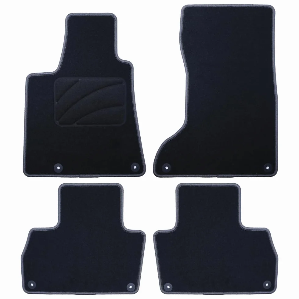 Alfombra A Medida Maserati Levante 5Pz Ribete Gris Oscuro