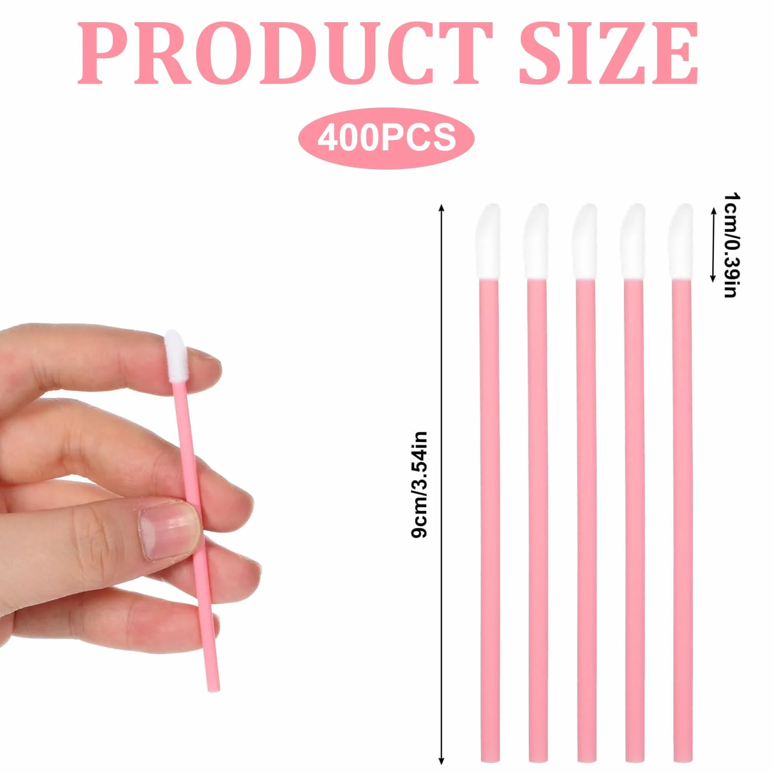 Pinceles Desechables para Labios 400 Piezas Multifuncionales Aplicador Portátil
