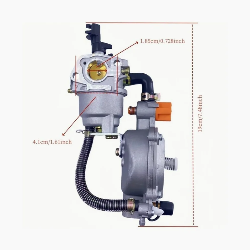 Kit de conversión de carburador de combustible dual apto Adecuado para motores generadores de gasolina portátiles de 2KW, 2.8KW, GX160, 168F, GX200 y 170F.