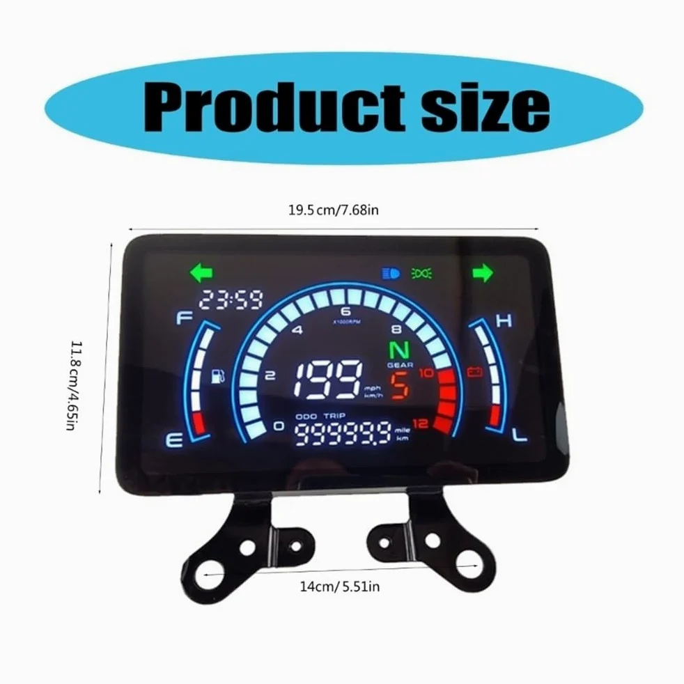 Velocímetro Digital para 150 motocicletas | Panel de instrumentos digital con pantalla clara y lecturas precisas de velocidad y distancia para 150 motocicletas
