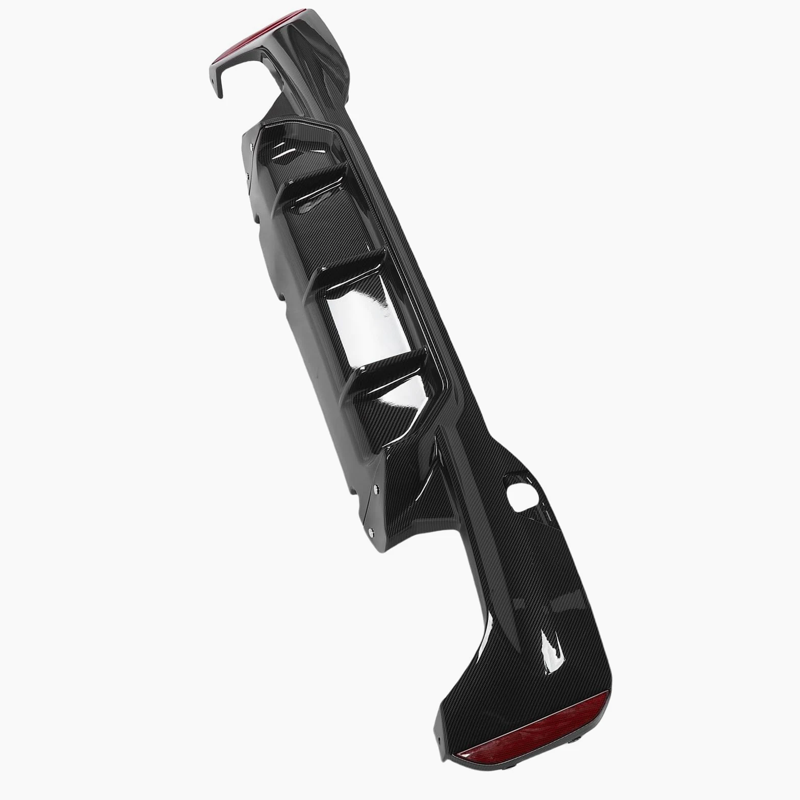 Generic Separador de Labio de Parachoques Trasero para M Competition, Difusor de Parachoques Trasero, Potente Protección Fuerte con Tapa de Gancho de Remolque para Coches (patrón de fibra de carbono)