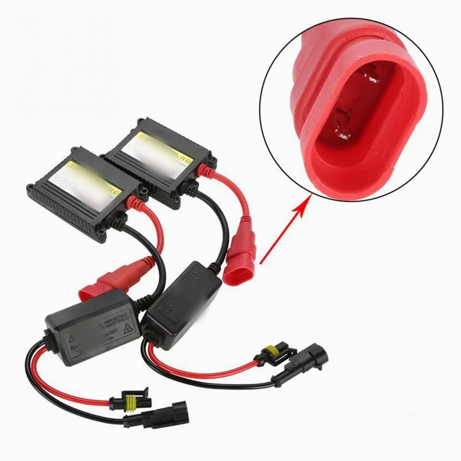 Xenón Bombilla 35W 55W 12V DC Car Xenon Hid Balasto De Encendido Electrónico Para Kit HID Xenon H7 H4 H1 H3 H11 (Color : 2PCS, Talla : 35W)