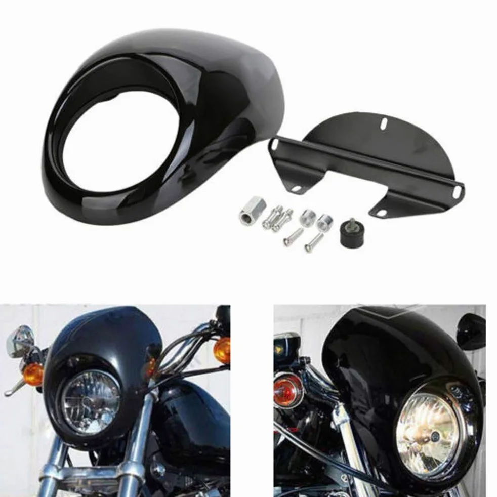 ICT Ronix Faro de apertura frontal, cubierta protectora para Harley Sportster Dyna FX/XL 1200 883