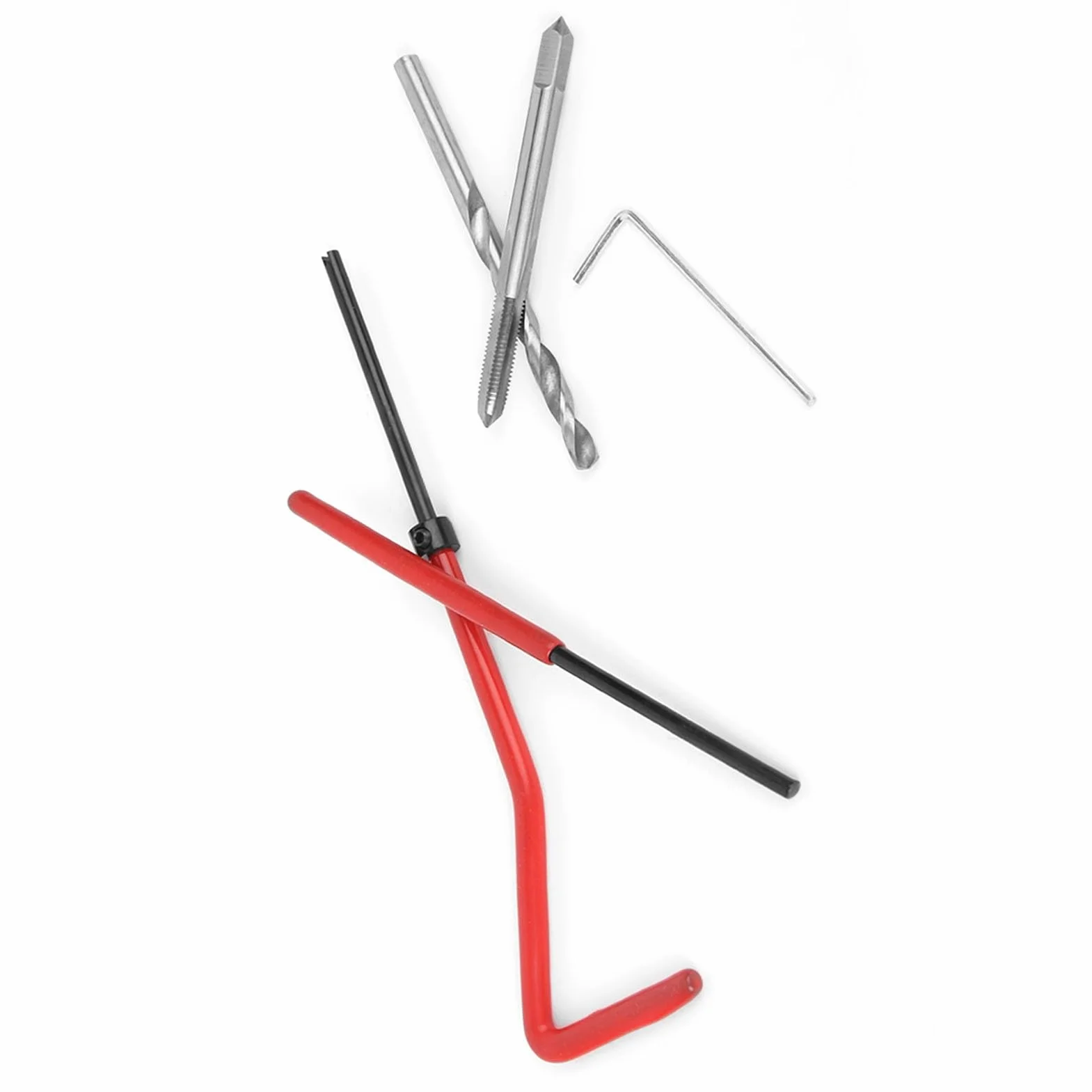 Kit de Reparación de Roscas M4,25 Piezas M4 Juego de Puntas de Reparación de Roscas con Caja de Plástico,para Maquinaria de Procesamiento