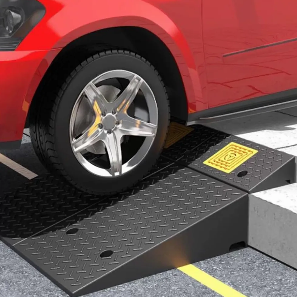 Rampa de Goma para Bordillos, rampa para umbrales, Capacidad de Carga de 11023lbs, rampa para entradas de Garaje, muelles de Carga, Coches, aceras y sillas de Ruedas(Height 8cm)