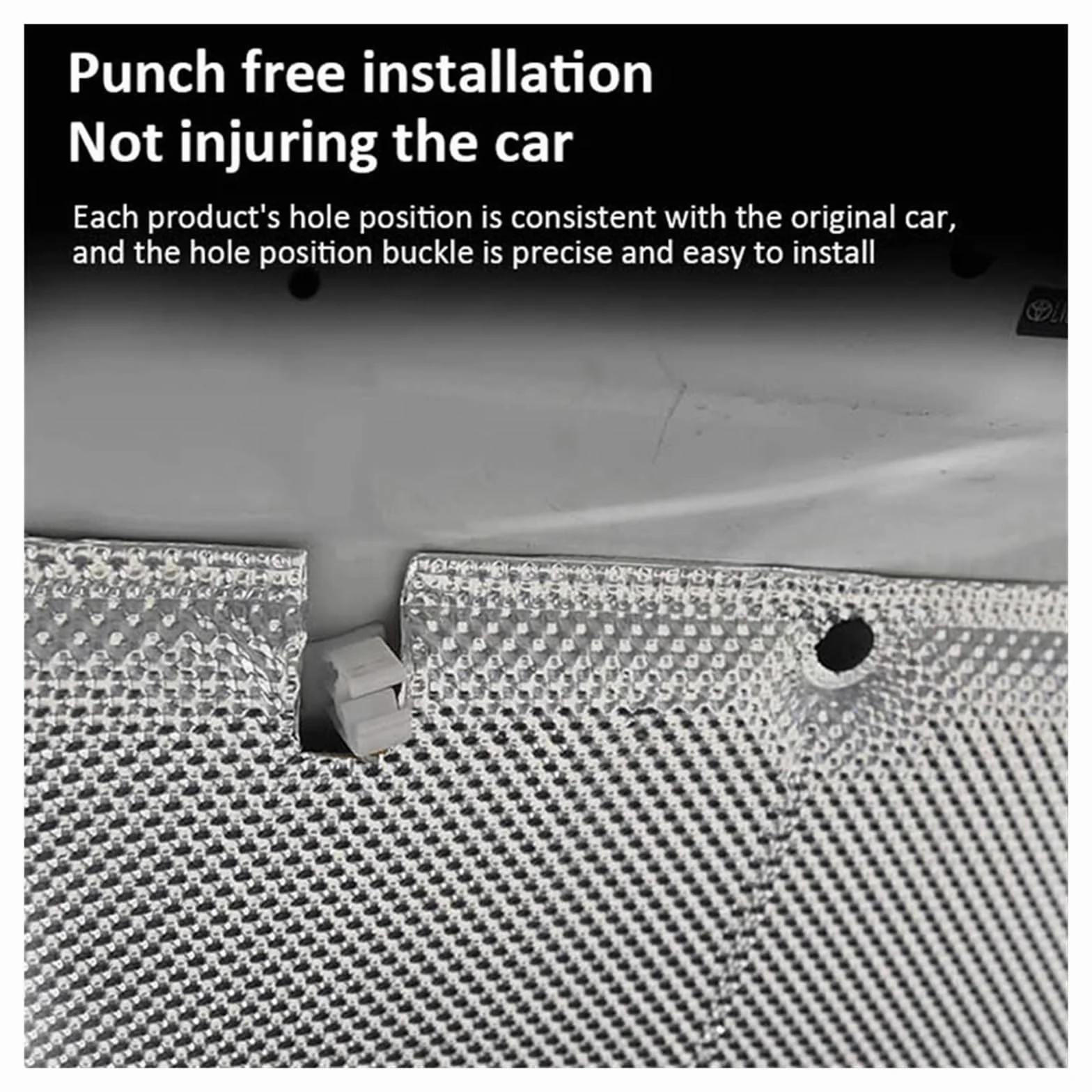 Funda de algodón para la Pantalla insonorizante del capó Delantero del Ford Mondeo Fusion 2013-2016 Aislante térmico y acústico para el cortafuegos del Coche (Material Pet).