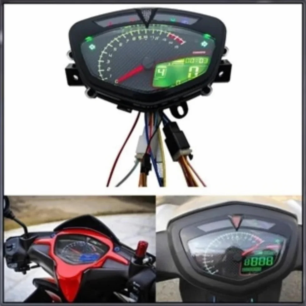 odómetro Velocímetro de motocicleta LCD RPM tacómetro medidor accesorios digitales para Lc135 V1 para Júpiter MX Uma