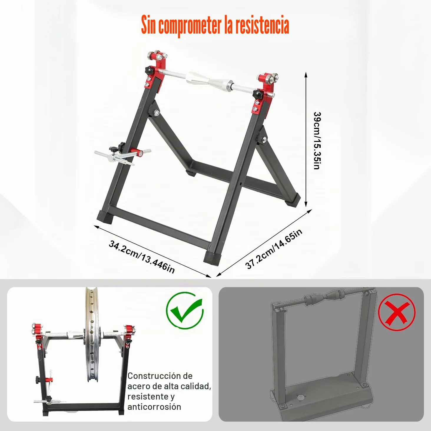 Equilibrador de Ruedas de Motocicleta, Soporte de Equilibrio de Ruedas de Acero, Manual Plegable para Ruedas de Motocicleta Herramientas Portátiles para Balanceador de Ruedas