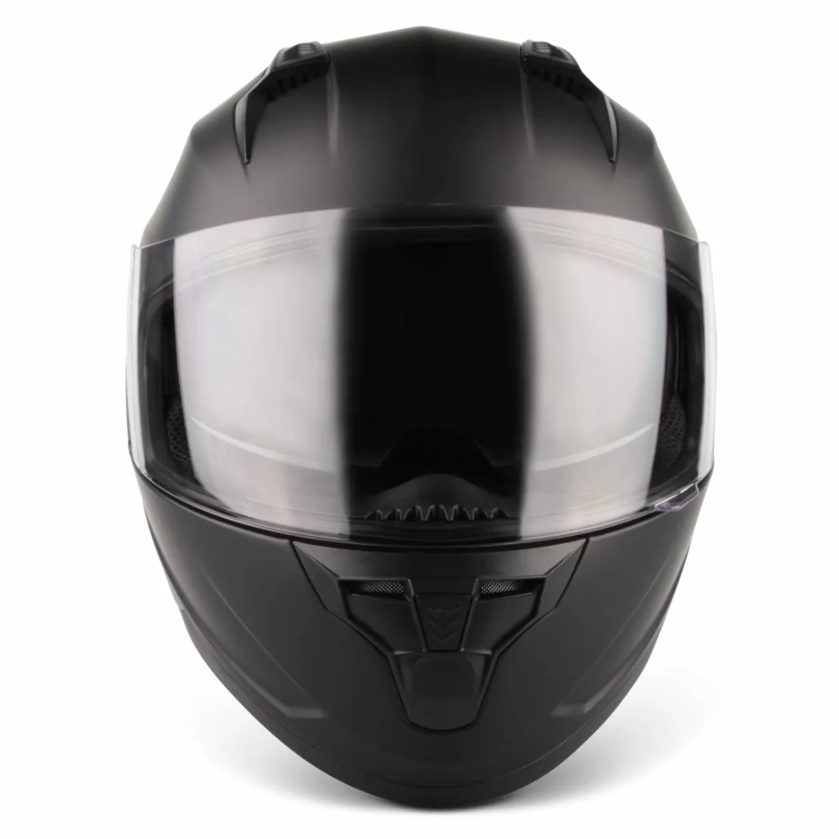 VINZ Kennet Casco Integral Moto | con Visera Solar | ECE 22.06 Homologado | Casco Scooter & Ciclomotor | En Tamaño XS - XXL | para Hombre y Mujer - Negro Mate