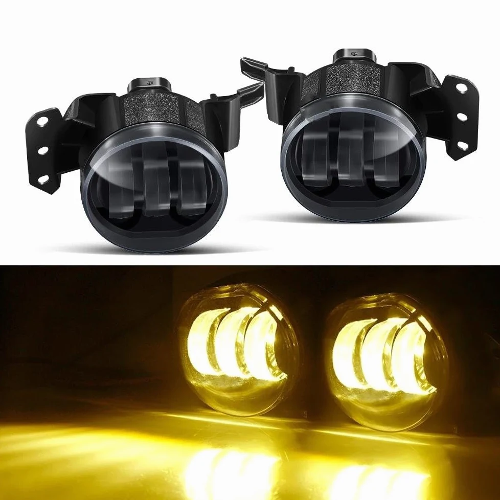 Genérico 2 Faros Antiniebla LED De 30 W Para E60, E90, E63, E46, 323i, 325i, 335i, 328i, 525i, 530i, 545i Y 550i, Luz Diurna DRL 12 V Luces Led Circulación Diurna(Amarillo)