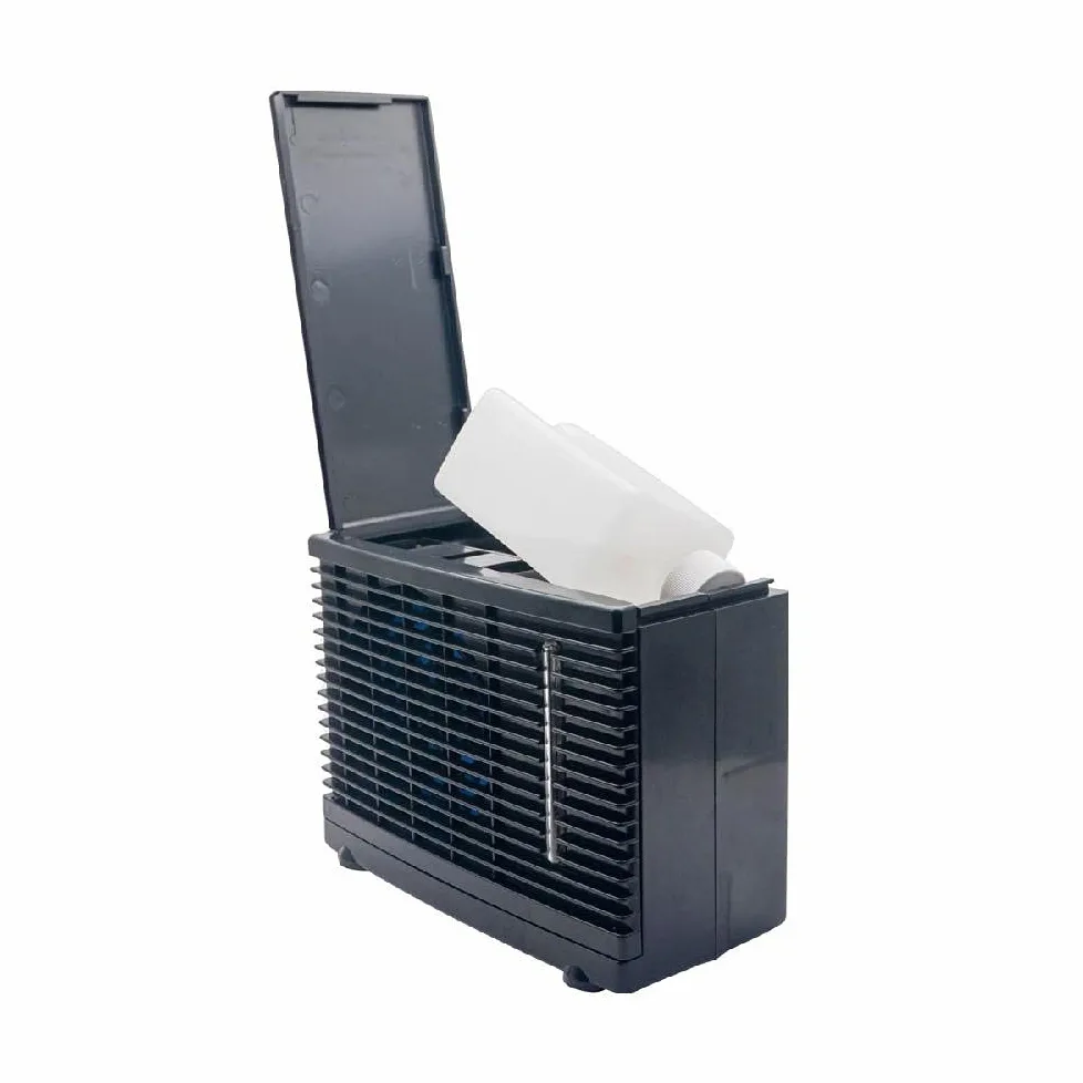 Baceyong - Aire acondicionado para coche (2 velocidades, ventilador de escritorio portátil, 12 V, aire acondicionado, 2 velocidades, ventilador de escritorio portátil, 12 V, 12 V)