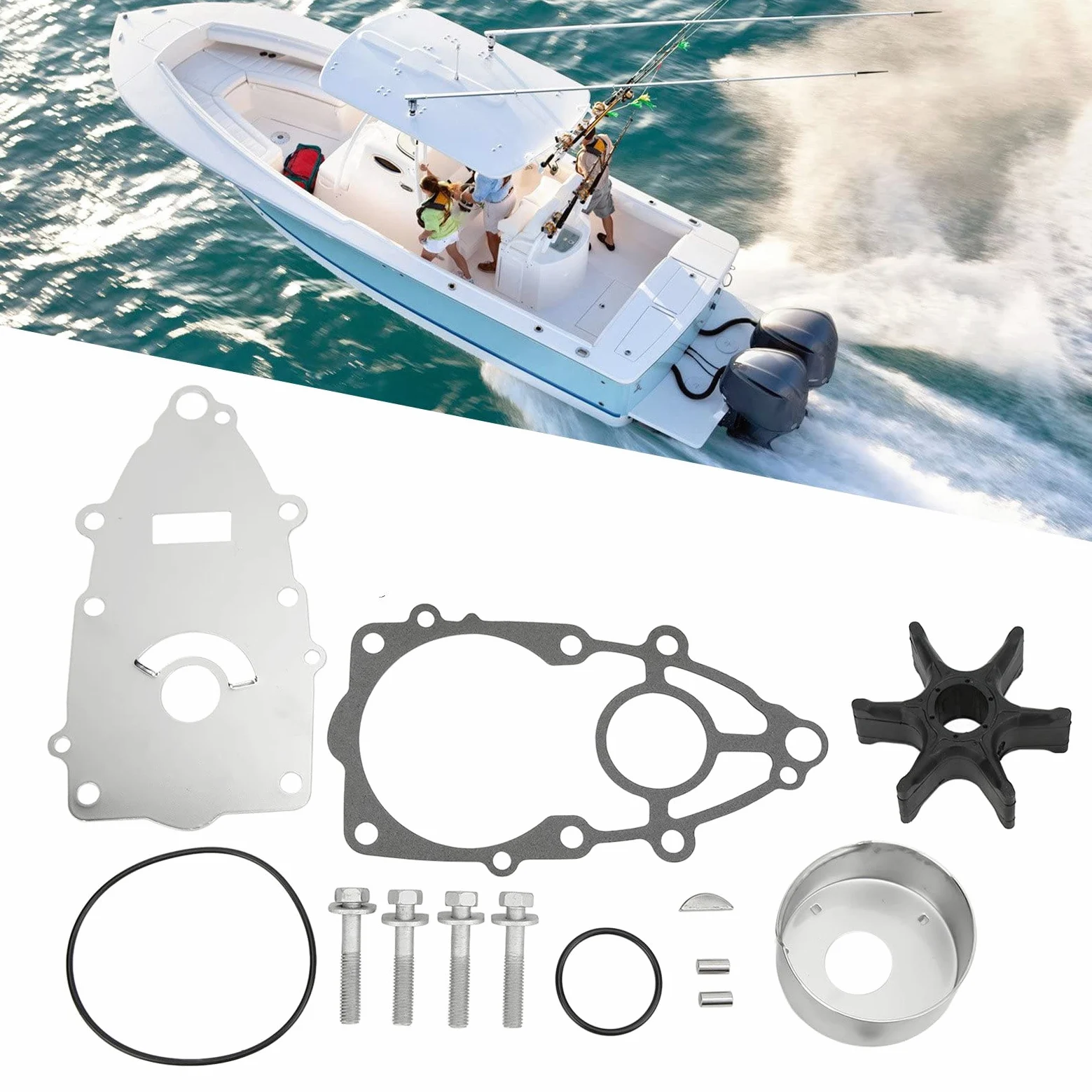 Reemplazo del kit de reparación del impulsor de la bomba de agua el motor VZ Motor externo Instalación fácil Materiales duraderos