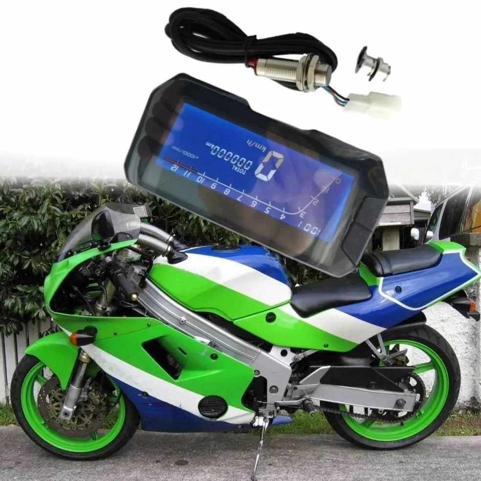 Odómetro Digital Velocímetro Digital LCD para motocicleta, odómetro, accesorios para incluidos, Universal, 12000 RPM para 12 V