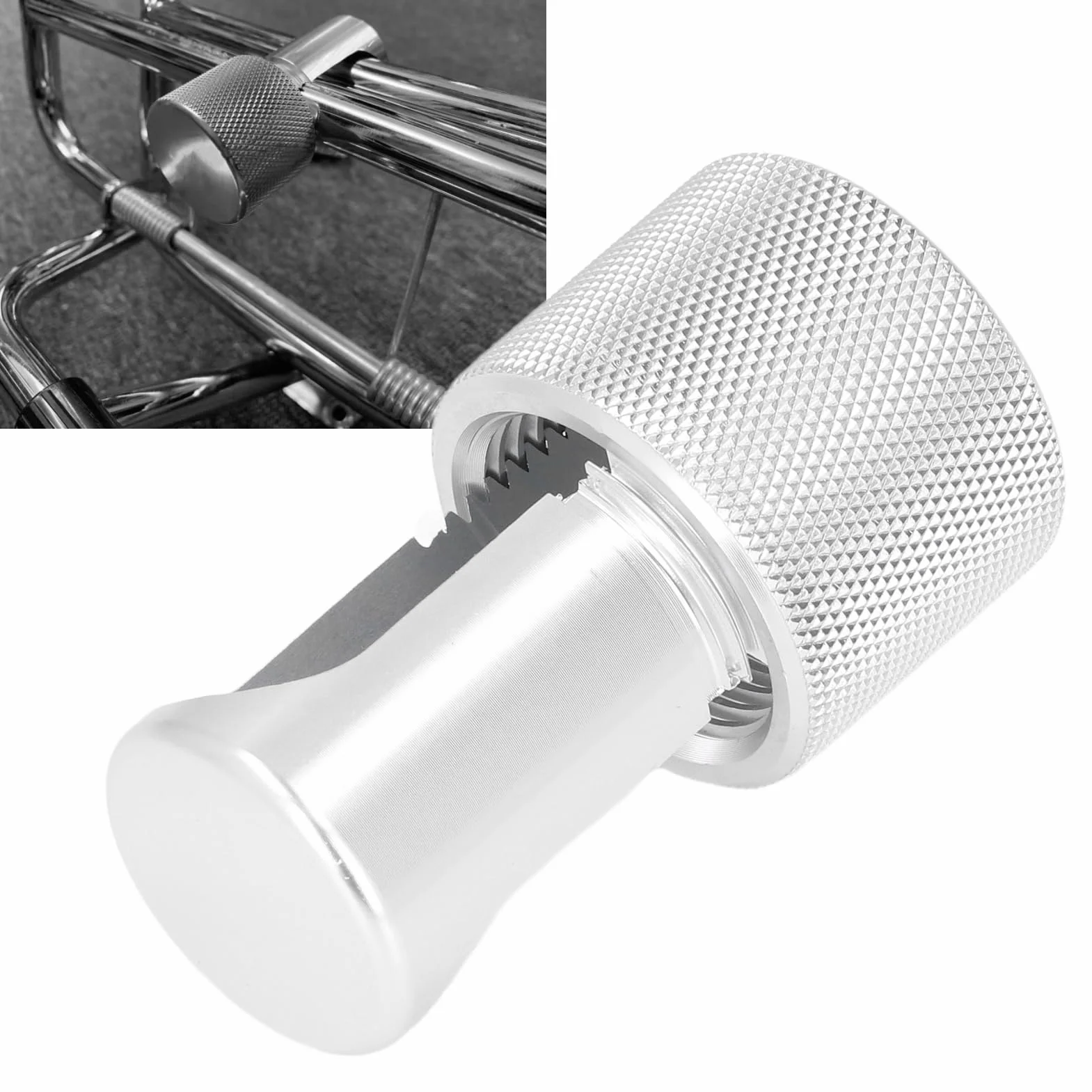 Replacement for Vespa GTS Sprint Primavera LX, Motorcycle Luggage Bracket Buckle, CNC Aluminum Tie Down Clip for Cargo Carrier Holder, Secure Motorcycle Tail Bag Clamp with ((Plata))