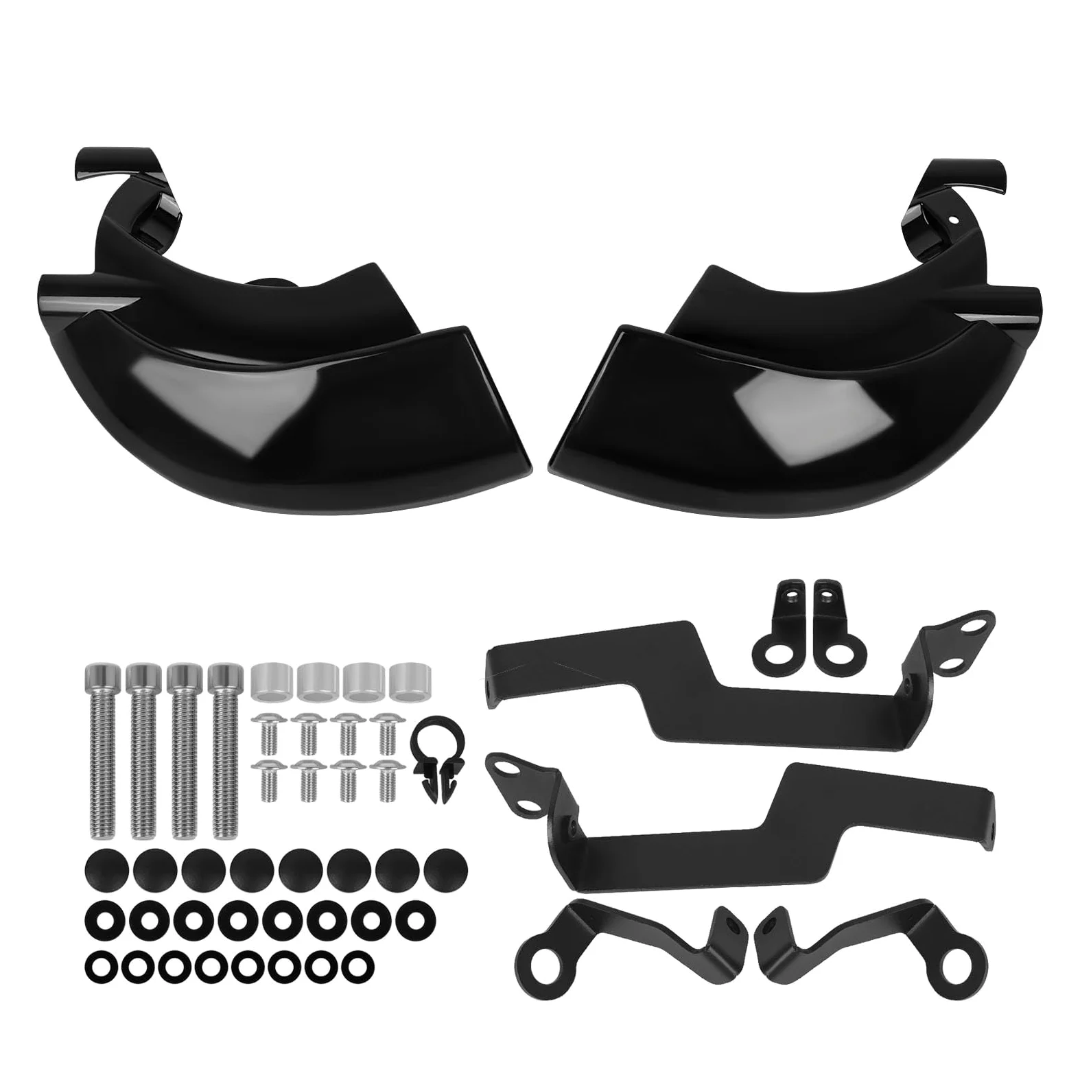 Compatible con Cubierta Lateral refrigeración Pinza Freno ABS | Ajuste la dirección del flujo de aire y evite que los desechos del camino bloqueen la ventilación.(Glossy black)