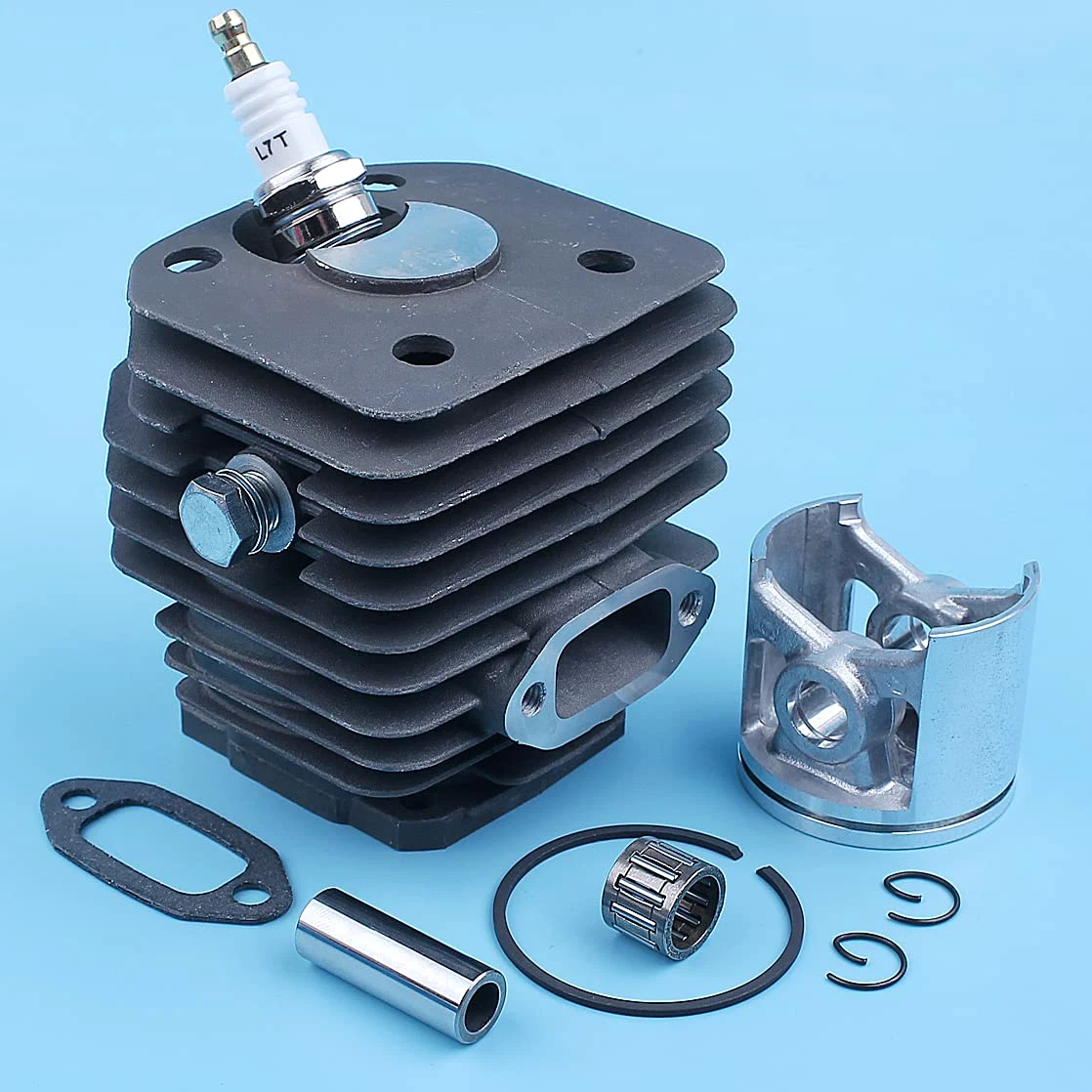 Pistón de Cilindro de 48mm, Kit de cojinete de Pasador de 12mm for H 262XP 262 261, Piezas de Repuesto de Junta de Escape recubierta de Motosierra ni-kasil