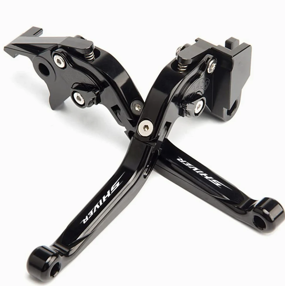 ESPEEDMTC para Aprilia Shiver 750/ GT/ 900, aleación de Aluminio CNC modificada, Longitud de 6 etapas, Palanca de Embrague de Freno de Mano Plegable Ajustable, Accesorios (Negro)