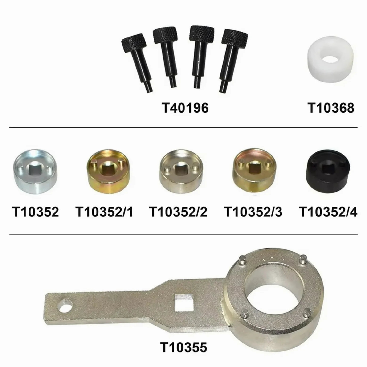 herramientas árbol levas Kit Compatible Con Vw Para CC 2.0T 2009-2018 Motor Automóvil Tensor Cadena Herramienta Bloqueo Polea Árbol Levas Ajuste Interior Automático OEM: T40266 T10352
