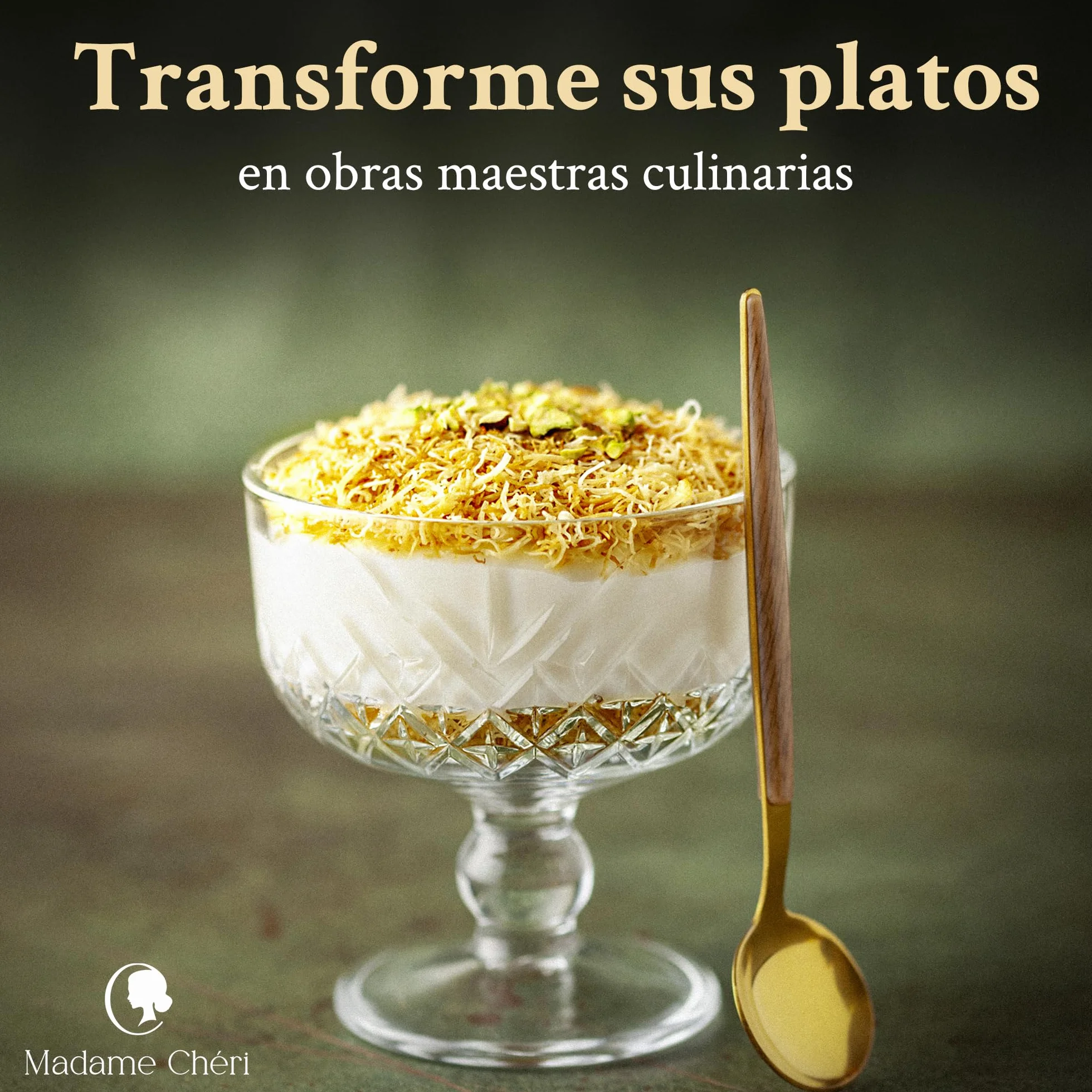Madame Chéri Kadayif 200 g – Fideos crujientes dorados para chocolate de Dubái y postres