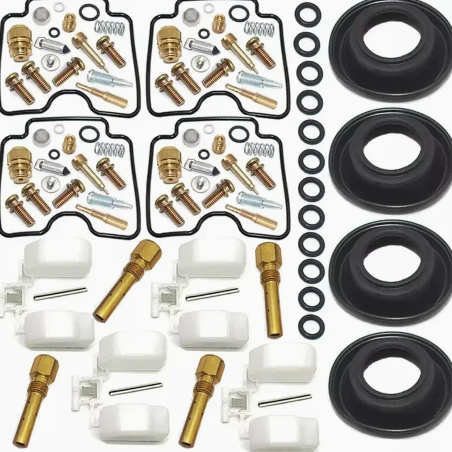 Kit Carburador Repuesto Kit De Reconstrucción Carburador De Motocicleta Compatible Con Suzuki Para Bandit Para GSF1200 2001-2005 Kit Reparación Carburador Flotador Diafragma De Émbolo(B Style)