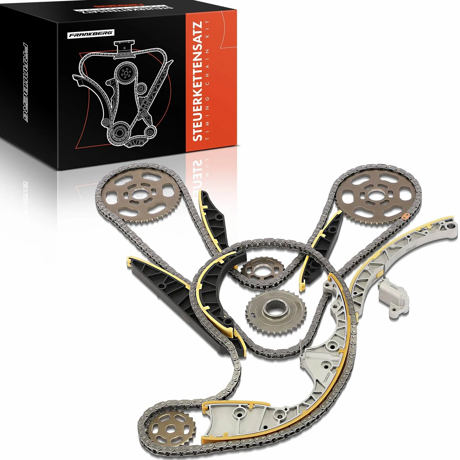 Frankberg Kit de cadena de distribución 059103333F | Compatible con: T.o.u.a.r.e.g 7P5 7P6, A8 4H2 4H8 4HC 4HL, A6 4G2 4GC, A4 Allroad 8KH, A5 Sportback 8TA