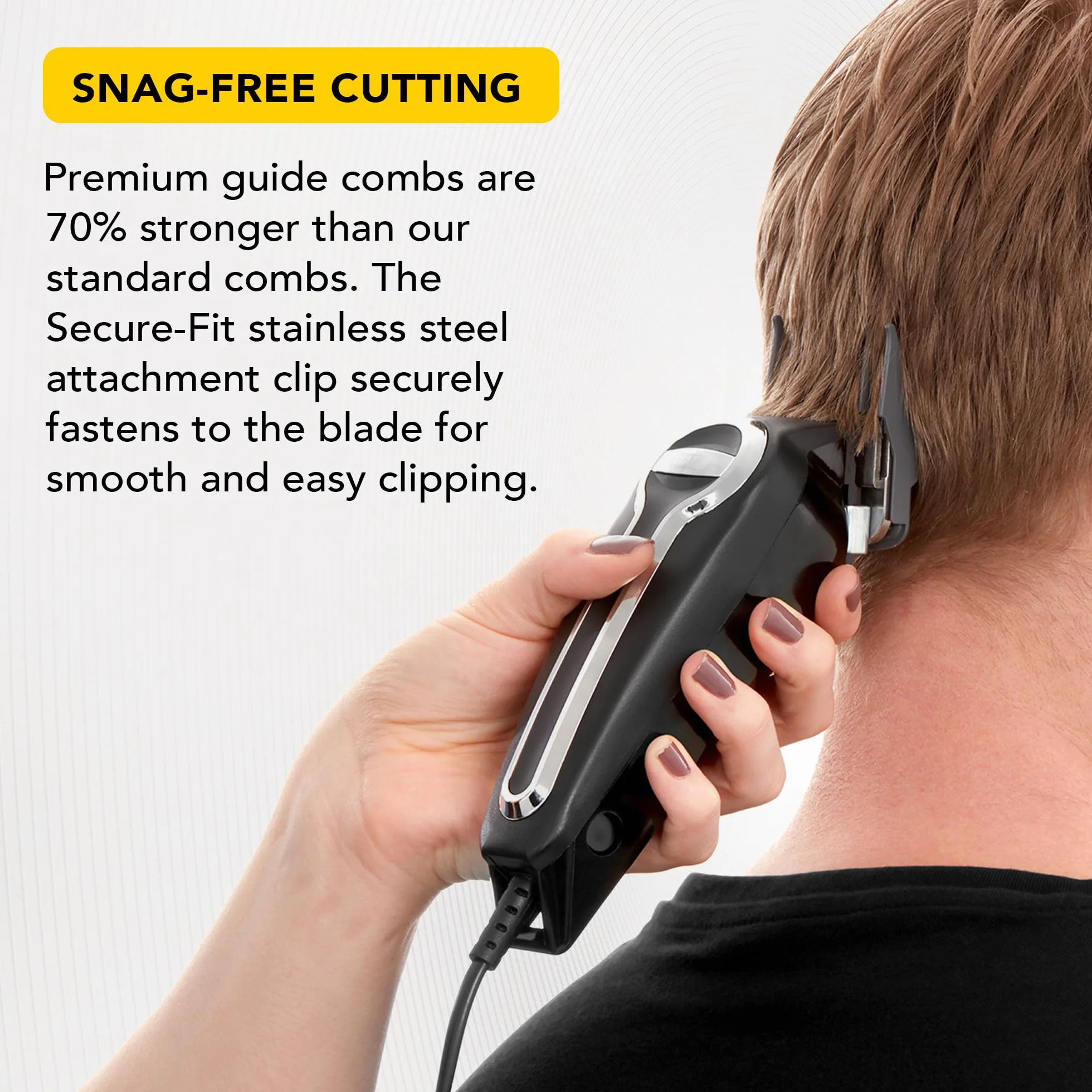 Wahl Cortapelos Elite Pro con Cuchillas Autoafilables de Precisión y Peines Secure Fit Premium