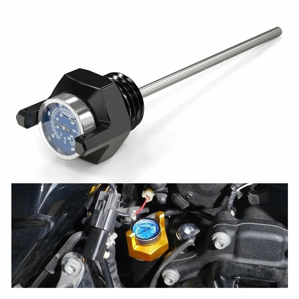 Tanque Aceite Varilla Accesorios para Motocicletas Termómetro con Varilla Nivel Aceite para Street para Glide para SP&ecial para FLHXS para Road para FLTRXS 2017-2023