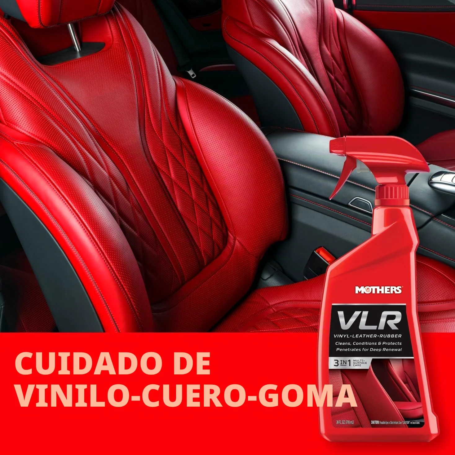 Mothers 06524 VLR VINYLLEATHERRUBBER Care - 24 OZ. by Mothers