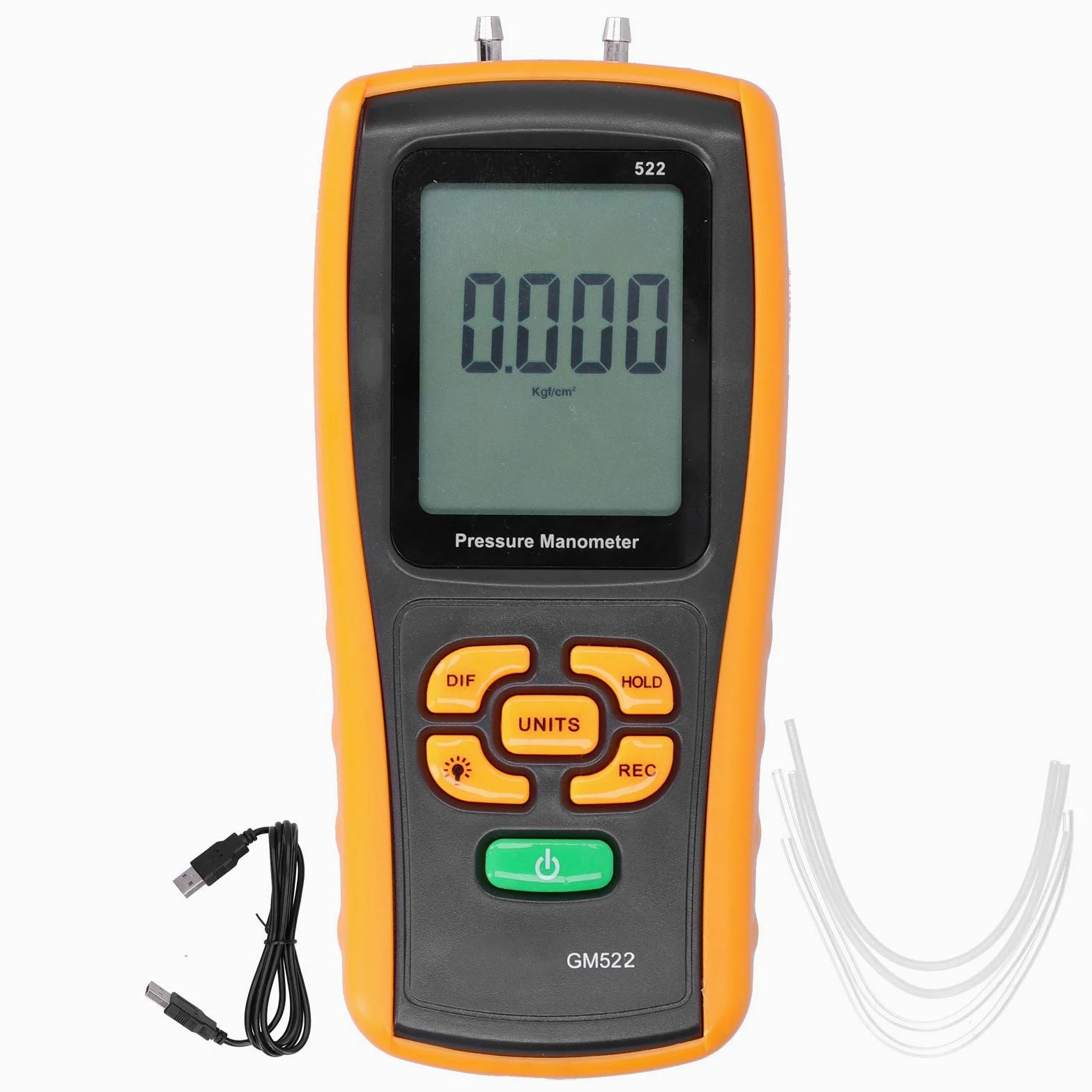 Omabeta Manómetro Diferencial Digital, Medidor de Presión de Aire con Interfaz USB para Ventiladores HVAC, Sopladores, Medición de Resistencia del Filtro