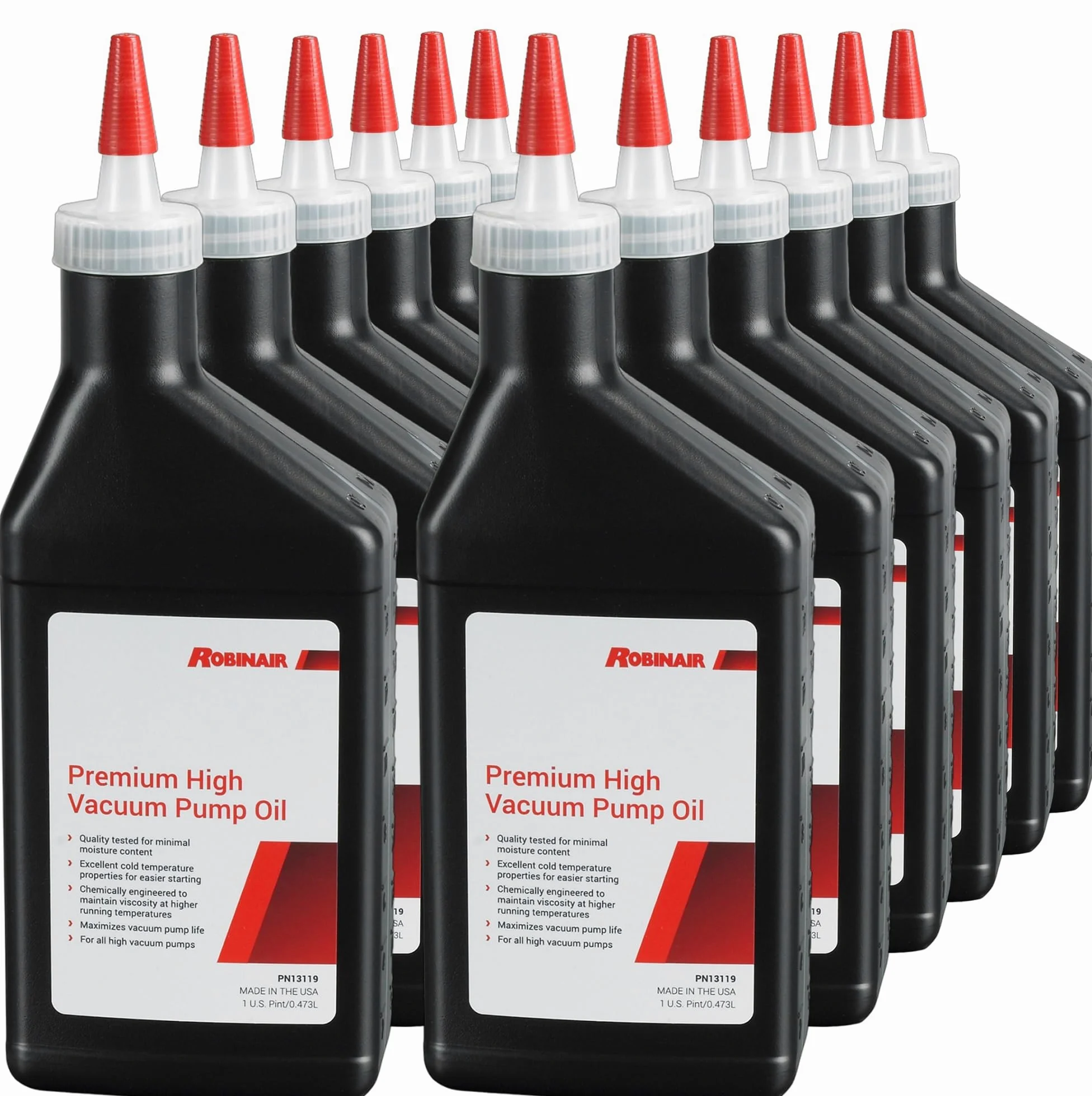 Robinair Aceite de bomba de alto vacío 13119; 1 pinta (paquete de 12)