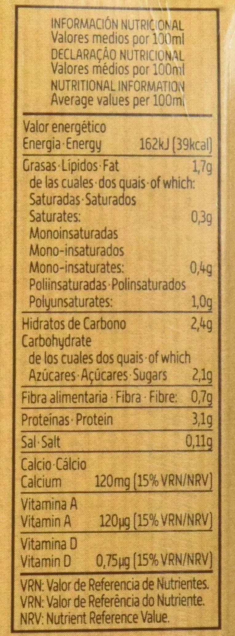 Vivesoy Bebida de Soja Natural Pack de 6 x 1 L