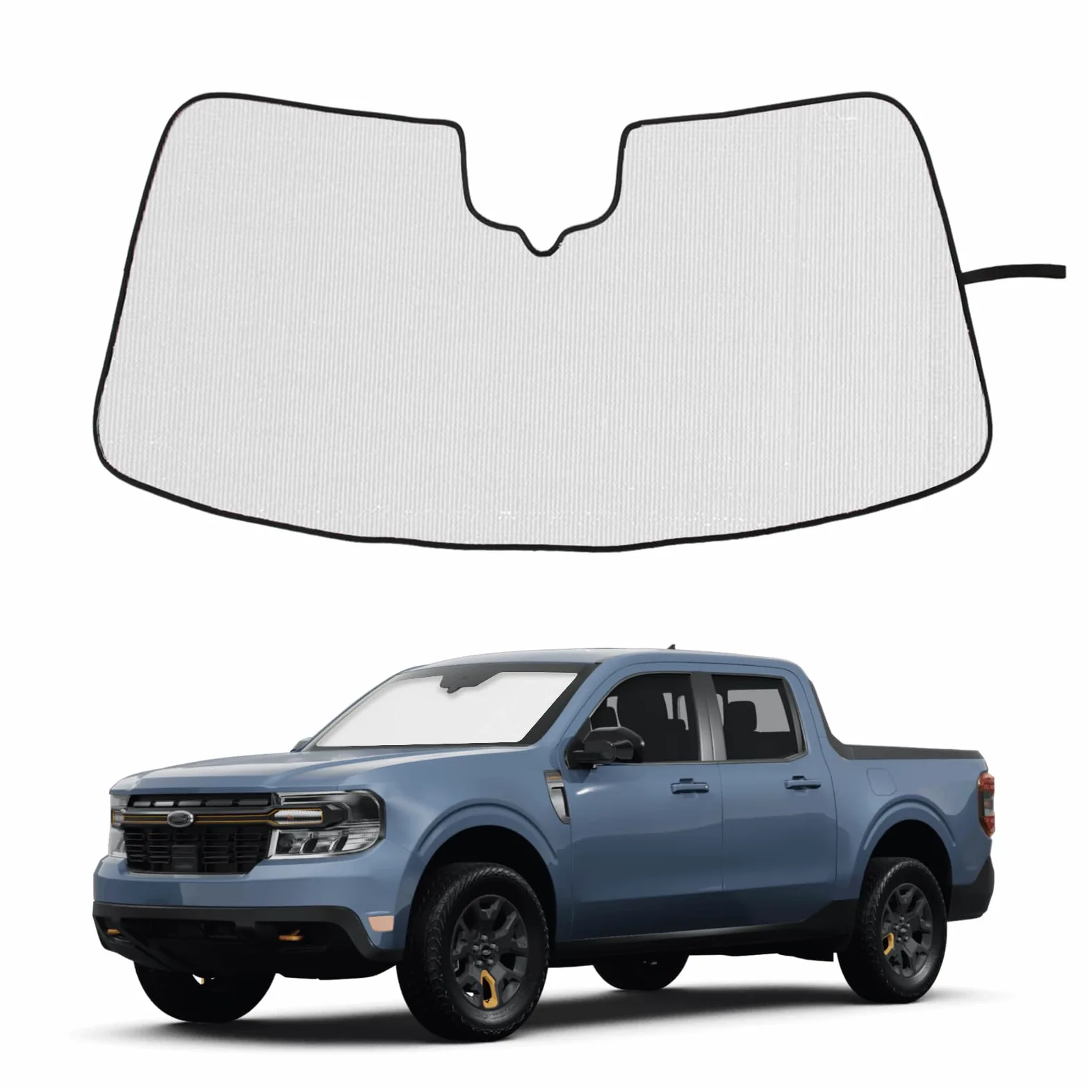 Parasol para parabrisas para camioneta Ford Maverick 2022-2024, parasol para parabrisas delantero, visera reflectante plegable, protector de pantalla, bloqueador UV, protector térmico que mantiene tu